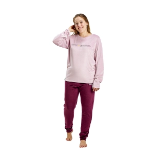 Pijama invierno manga larga terciopelo Munich MU5 mujer Talla: XL Color: Burdeos