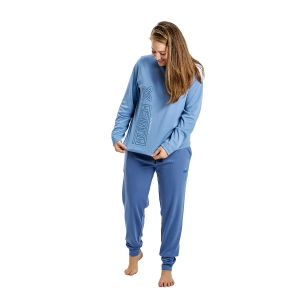 Pijama manga larga invierno cuello redondo Munich MU4 mujer Talla: L Color: Azul