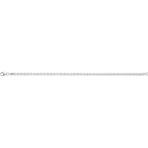 Plata 925 Pulsera rodiado Lua Blanca 424240J.45 -  Talla 45