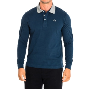 Polo Manga Larga La Martina XMP011-JS005 hombre Talla: XXL Color: Azul