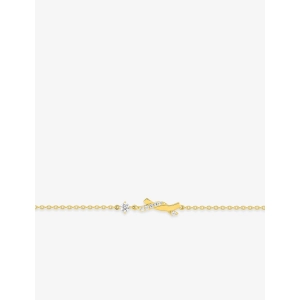 Pulsera  circonita  chapado en oro Lua Blanca 256046.9.0