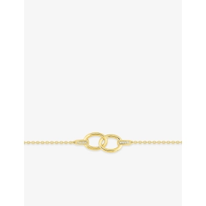 Pulsera chapado en oro circonita cúbica Lua Blanca 256049.9.0