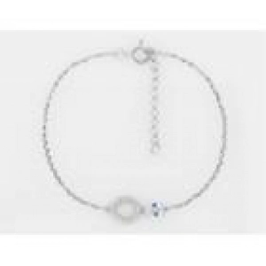 Pulsera circonita azul celeste y blanco Plata 925 rh Lua Blanca 456911.4.0