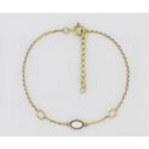 Pulsera lacado marfil chapado en oro Lua Blanca 256057.0