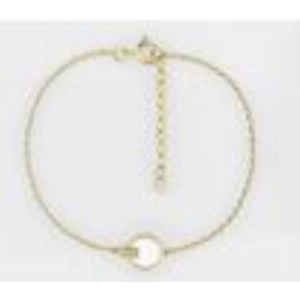 Pulsera lacado marfil circonita  chapado en oro Lua Blanca 256945.9.0