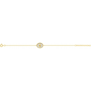 Pulsera nacr chapado en oro Lua Blanca 256959.0