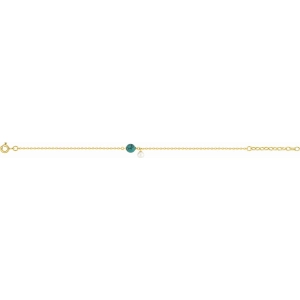 Pulsera turq+pe.imit chapado en oro Lua Blanca 256931.0