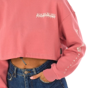 Sudadera B-ROEN CROPPED manga larga y cuello redondo Napapijri GA4FS9 mujer Talla: S Color: Rosa 