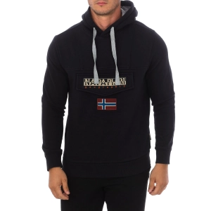 Sudadera Burgee Wint 2 con capucha ajustable Napapijri NP0A4GJD hombre Talla: M Color: Negro 