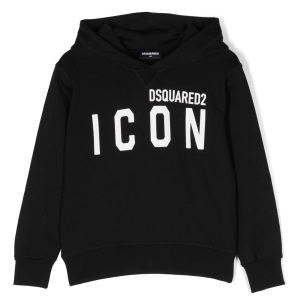 Sudadera con Capucha Cool Fit Icon Dsquared2 DQ1378D0-03GDQ Unisex niño y niña Talla: 6 AÑOS Color: Negro