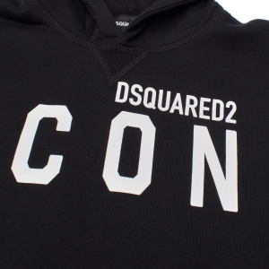 Sudadera con Capucha Cool Fit Icon Dsquared2 DQ1378D0-03GDQ Unisex niño y niña Talla: 6 AÑOS Color: Negro