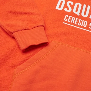 Sudadera con Capucha Slouch Fit Icon Dsquared2 DQ1411D0-05UDQ Niño Talla: 10 AÑOS Color: Naranja