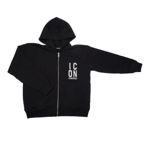 Sudadera con Capucha Slouch Fit Icon Dsquared2 DQ2029D0-03GDQ Niño Talla: 12 AÑOS Color: Negro