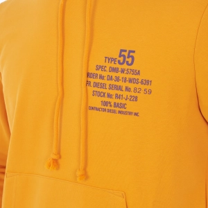 Sudadera con Capucha y Estampado Diesel A06500-00HAYT hombre Talla: XXL Color: Amarillo