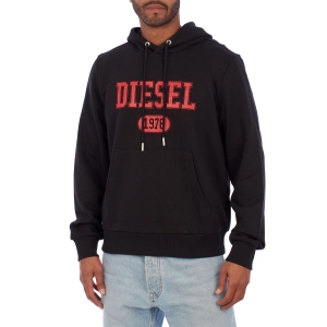 Sudadera con Capucha y Estampado Logo Diesel A03826-60HAYT hombre Talla: XXL Color: Negro