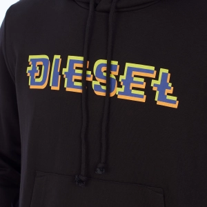 Sudadera con Capucha y Estampado Logo Diesel A06510-00HAYT hombre Talla: S Color: Negro