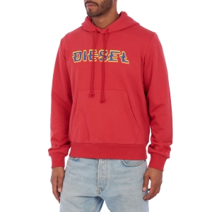 Sudadera con Capucha y Estampado Logo Diesel A06510-00HAYT hombre Talla: S Color: Rojo