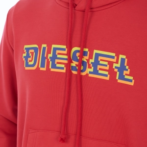 Sudadera con Capucha y Estampado Logo Diesel A06510-00HAYT hombre Talla: S Color: Rojo