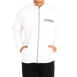 Sudadera cremallera La Martina TMF601-FP533 hombre Talla: M Color: Blanco