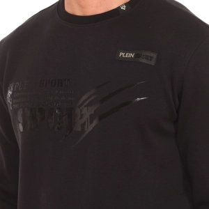 Sudadera de manga larga y cuello redondo Plein Sport FIPSG601 hombre Talla: XXL Color: Negro