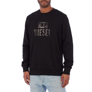 Sudadera estampada cuello redondo Diesel A09755-5RIAJH  hombre Talla: S Color: Negro