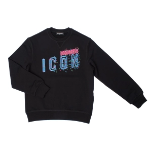 Sudadera Relax Icon Cuello Redondo Dsquared2 DQ2031D0-09BDQ Niña Talla: 4 AÑOS Color: Negro