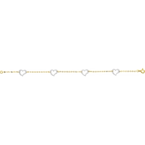 Pulsera 18Kt bicolor 7675G.18 Talla 18 Lua blanca