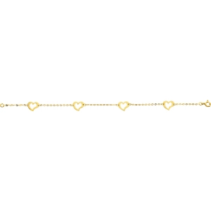 Pulsera 18Kt Oro Amarillo 7675.18 Talla 18 Lua blanca