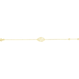 Pulsera 18Kt Oro Amarillo 7778.18 Talla 18 Lua blanca