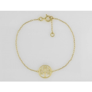 Pulsera 18Kt Oro Amarillo Lua Blanca 5.0506.89.0