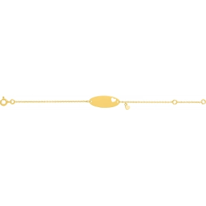 Pulsera bebé 18Kt Oro Amarillo FR35BBD1.14 Talla 14 Lua blanca