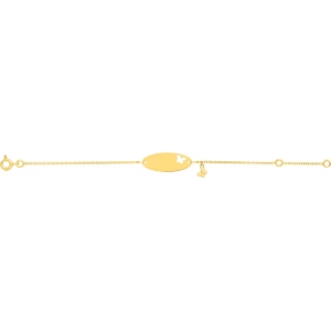 Pulsera bebé 18Kt Oro Amarillo FR35BBD2.14 Talla 14 Lua blanca