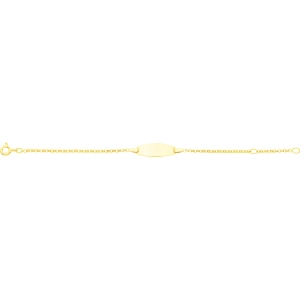 Pulsera bebé con placa ovalada 18Kt Oro Amarillo L172.13 Talla 13