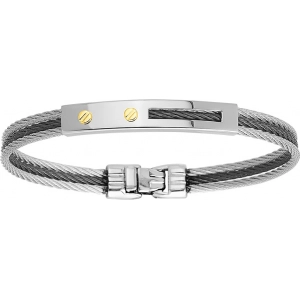 Pulsera con dorado tornillo acero inoxidable 6275 Lua blanca