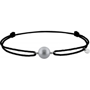 Pulsera con perla sintética y de cordón Plata 925 ABA168G18 Lua blanca