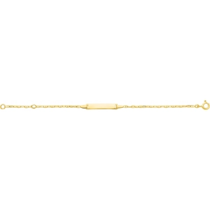 Pulsera con placa rectangular bebé 18Kt Oro Amarillo 531.2BBR.14 Talla 14