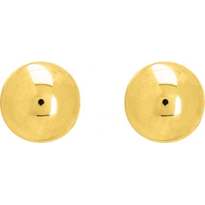 clip Pendientes par con circonita cúbica 6mm 18Kt Oro Amarillo 8032.6 Lua blanca