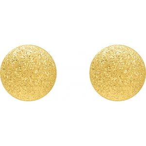 clip Pendientes par con circonita cúbica 6mm 18Kt Oro Amarillo 8033.6 Lua blanca