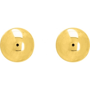 clip Pendientes par con circonita cúbica 7mm 18Kt Oro Amarillo 8032.7 Lua blanca