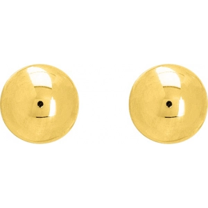 clip Pendientes par con circonita cúbica 8mm 18Kt Oro Amarillo 8032.8 Lua blanca