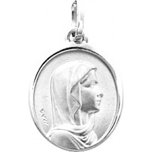 Medalla Virgen Plata 925 336177 Lua blanca