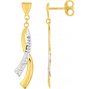 Pendientes pdt oro amarillo +rh Lua Blanca 310523.82.0