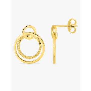 Pendientes pdt chapado en oro Lua Blanca 258969.0