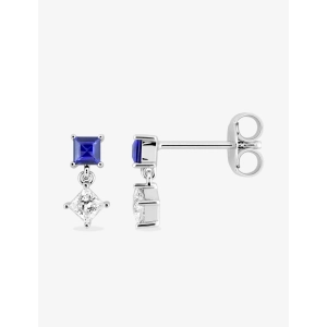 Pendientes pdt circonitas azul y blanca Plata 925 rh Lua Blanca 458483.0.0