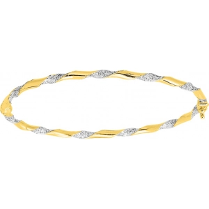 Pulsera con brillantina 9Kt Oro Amarillo 9K387.2G Lua blanca