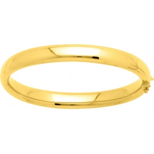 Pulsera Hueca abierto 18Kt Oro Amarillo 372C8GM Lua blanca