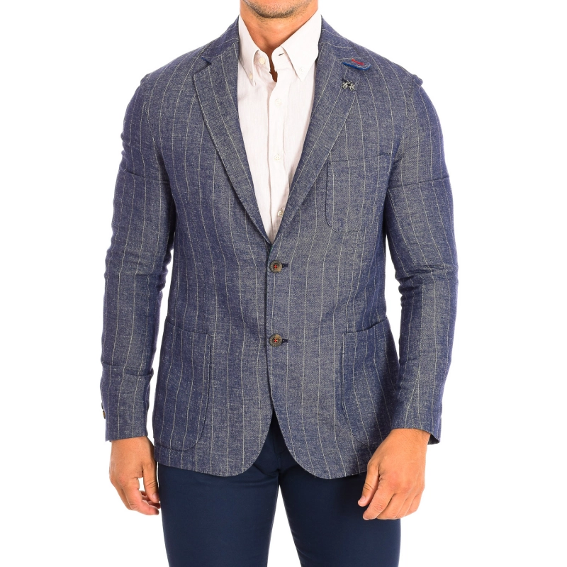 Americana de manga larga y corte regular La Martina TMJ003-TL124 hombre Talla: 52 Color: Azul