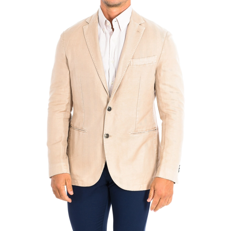 Americana manga larga con corte regular La Martina HMJA03-TW132 hombre Talla: 50 Color: Beige