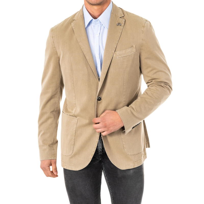 Americana manga larga cuello con solapa La Martina LMJA01 hombre Talla: 48 Color: Beige