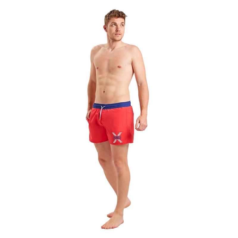 Bañador Corto con forro interior de rejilla Munich DM0272 hombre Talla: L Color: Rojo 